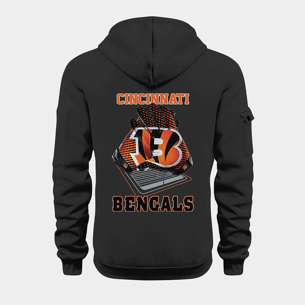 Thumbnail: Cincinnati Bengals Black Quarter Zip Hoodie