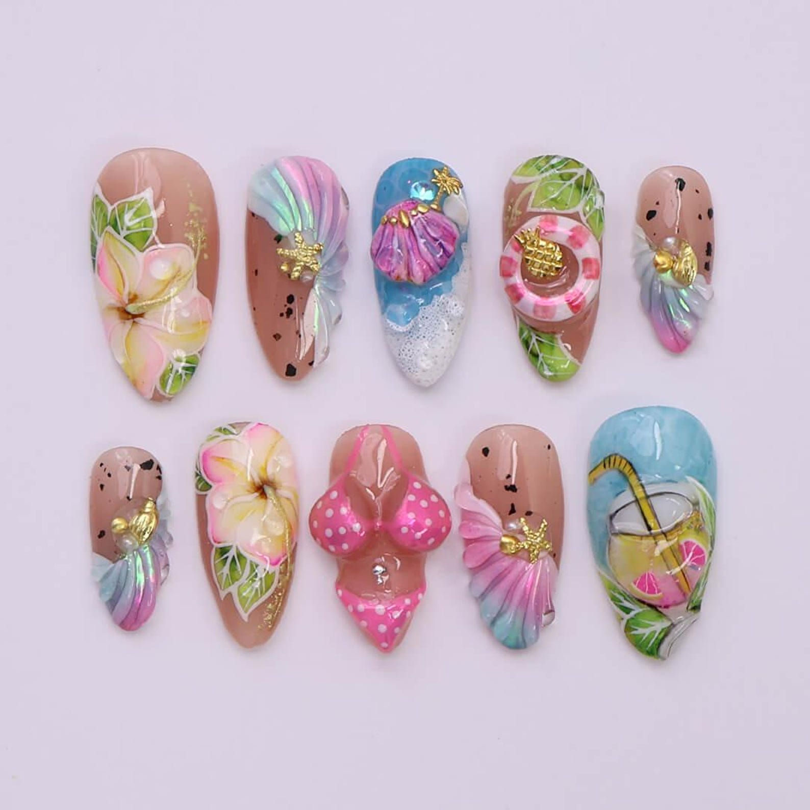 press on nails, custom press on nails, fake nails, Nails Art