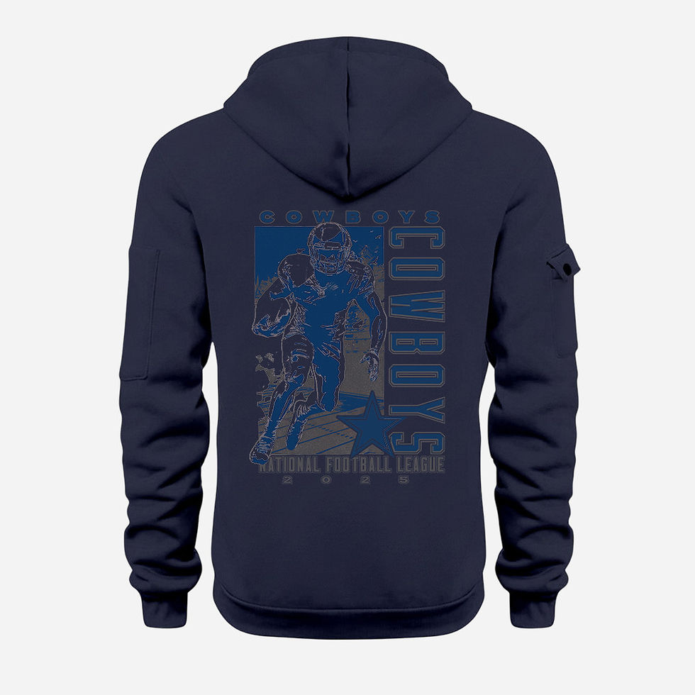 Thumbnail: Dallas Cowboys Navy Quarter Zip Hoodie