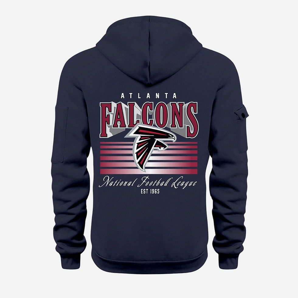 Thumbnail: Atlanta Falcons Navy Quarter Zip Hoodie