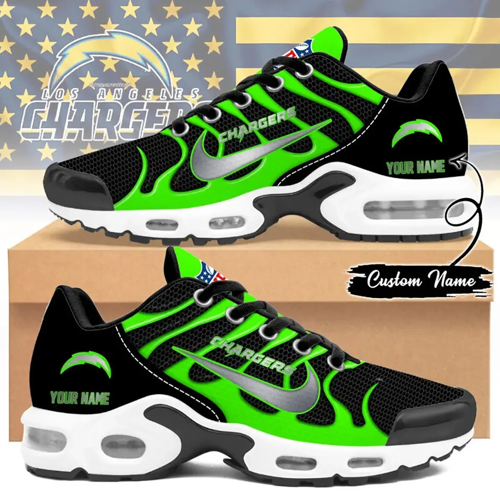 Thumbnail: Los Angeles Chargers Premium NFL Hi-Vis Safety Air Max Shoes