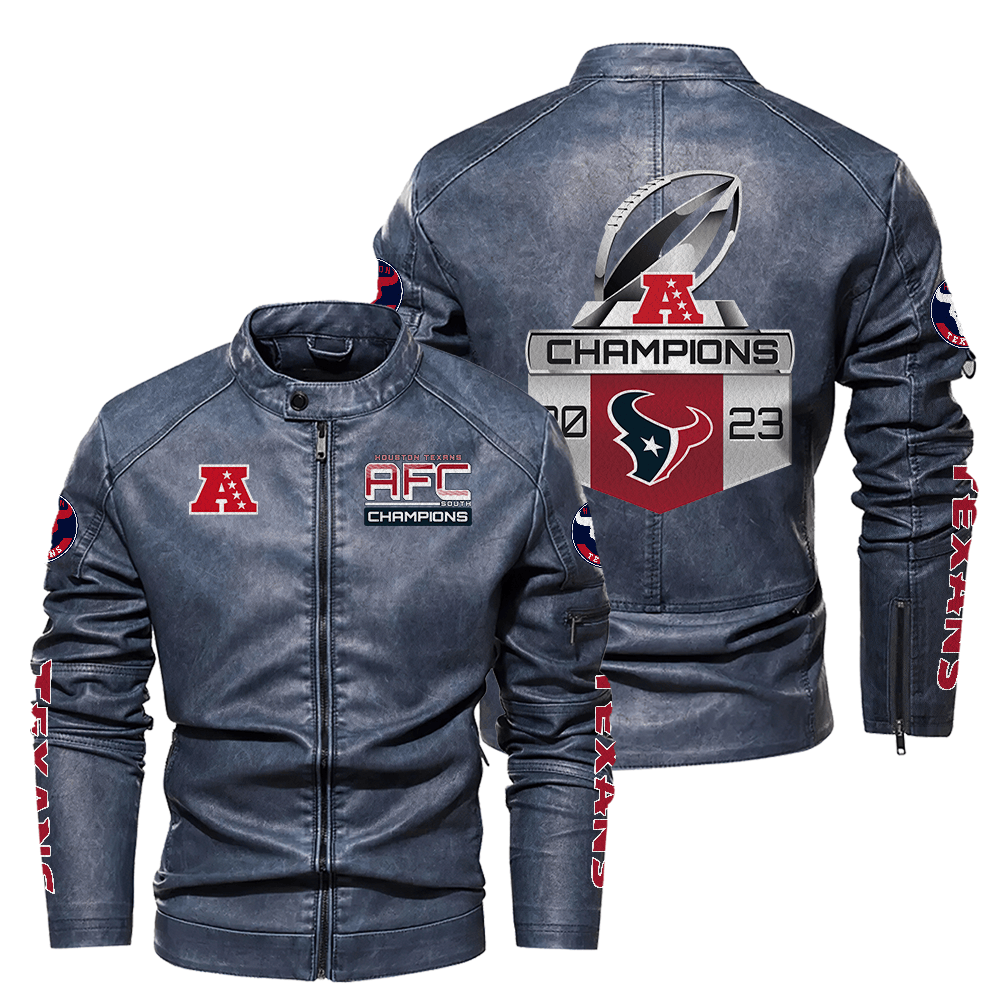 Houston Texans AFC South Champions NFL Super Bowl LVIII Blue 2D Stand-up Collar