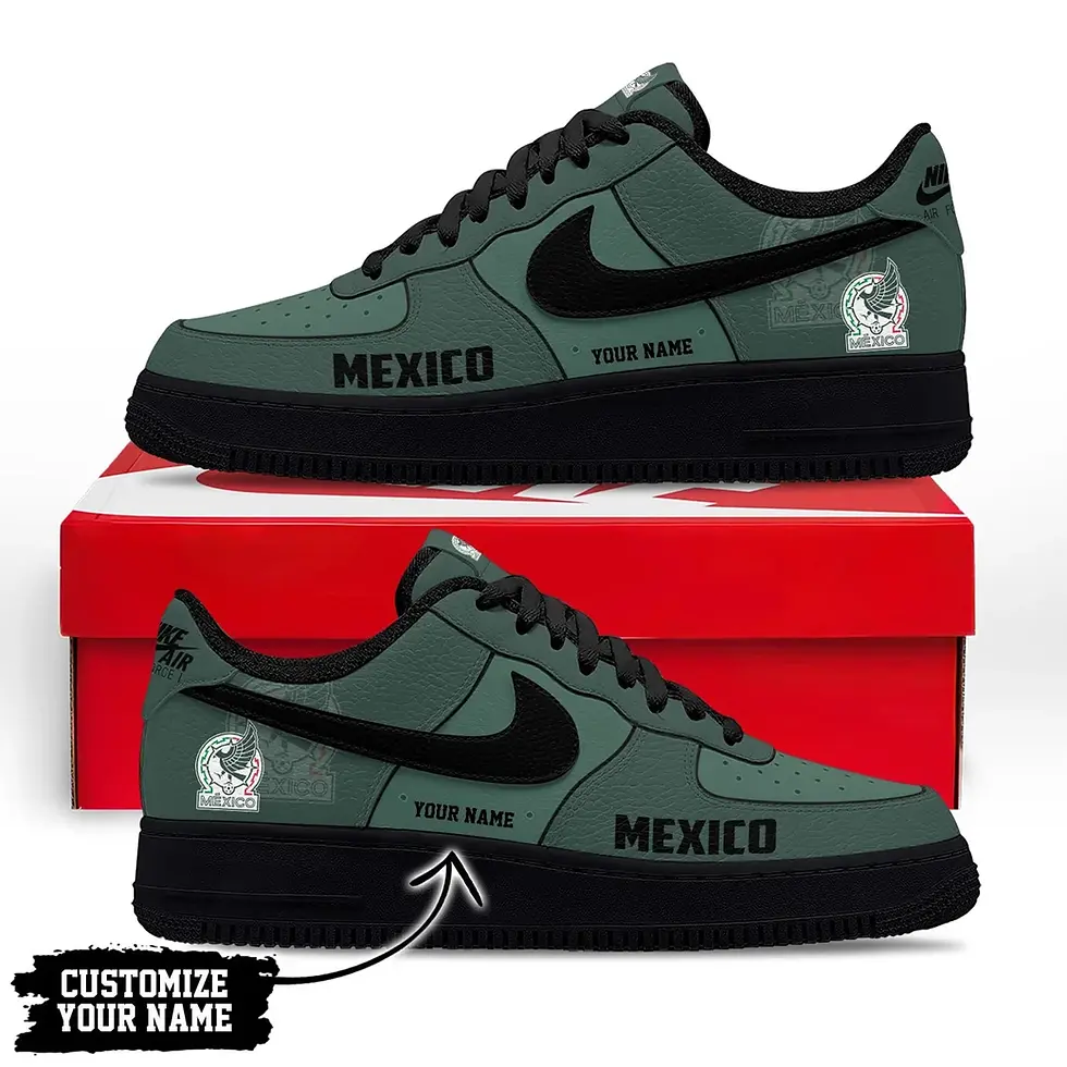 Thumbnail: Mexico Premium WC26 Soccer Fan Custom Air Force 1 - Air Jordan 1 Shoes Sneaker