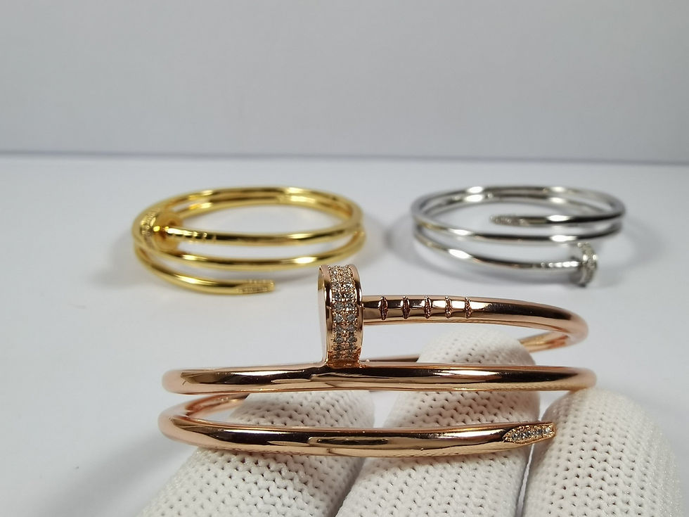 Thumbnail: Clou Double Band Pavé Bracelet