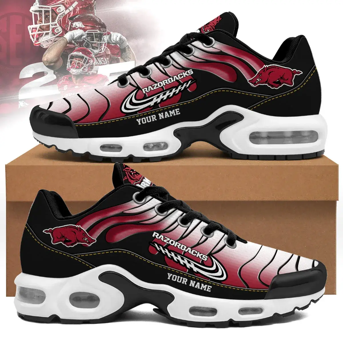Arkansas Razorbacks Custom Air-Style Sneakers V.5