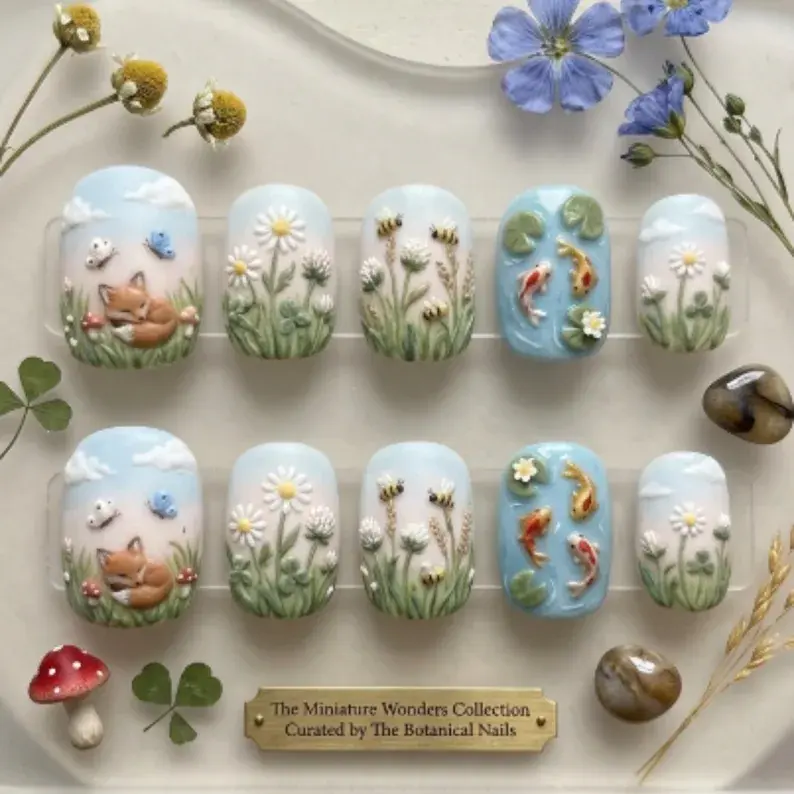 press on nails, custom press on nails, fake nails, Nails Art
