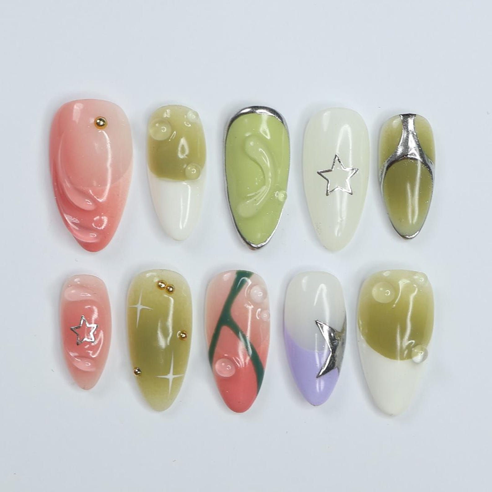 press on nails, custom nails, fake nails, Nails Art, custom nail