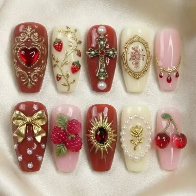 press on nails, custom press on nails, fake nails, Nails Art