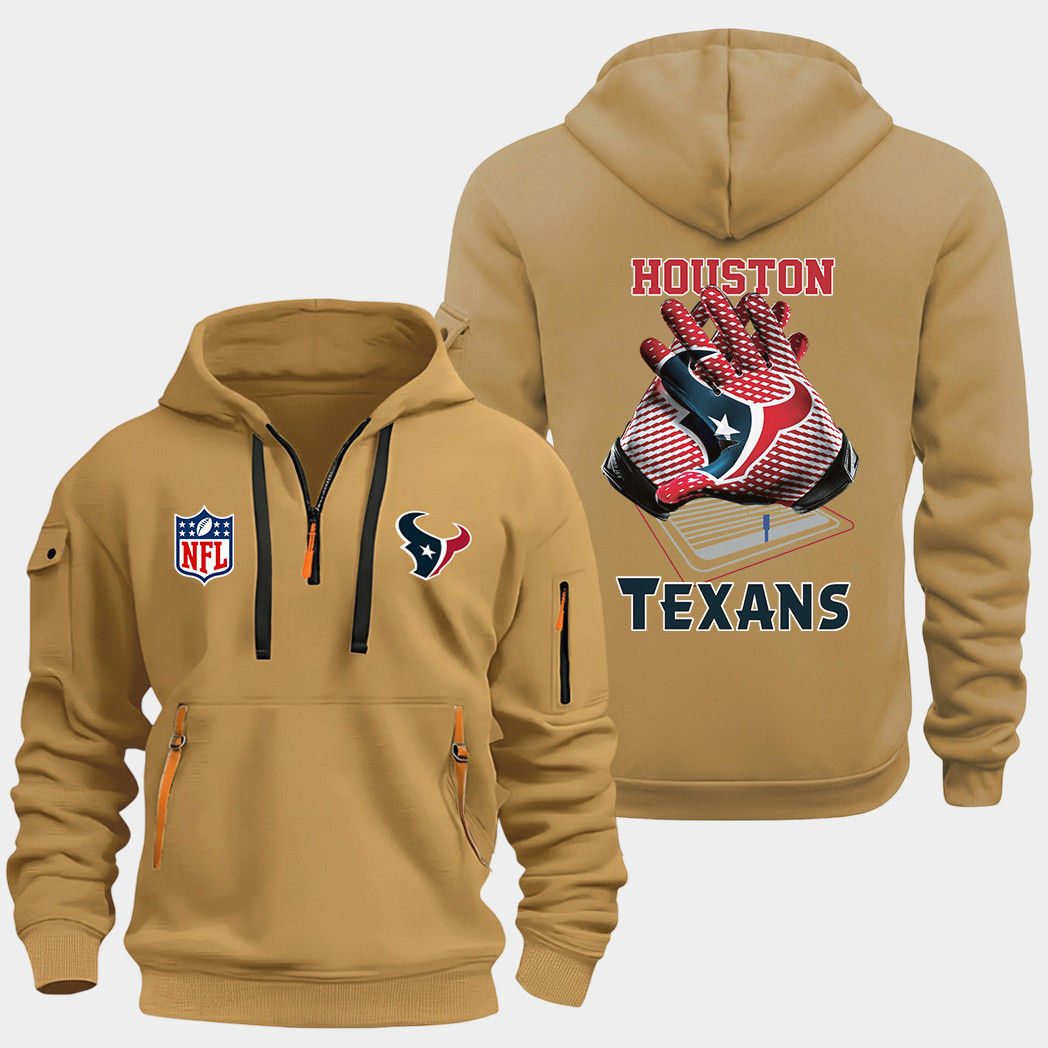 Houston Texans Gold Quarter Zip Hoodie