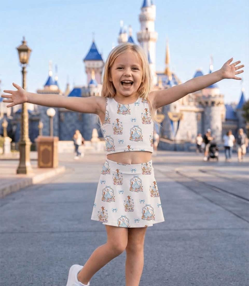 Thumbnail: Cinderella Princess Blue Fairy Tale Royal, Family Matching Dress Set