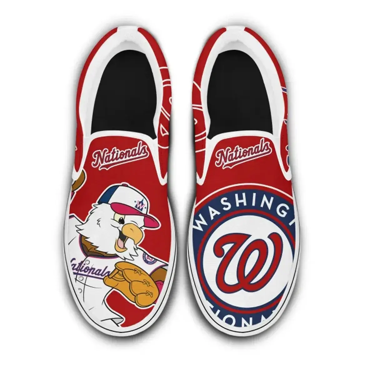 Washington Nationals White Slip-on Shoes