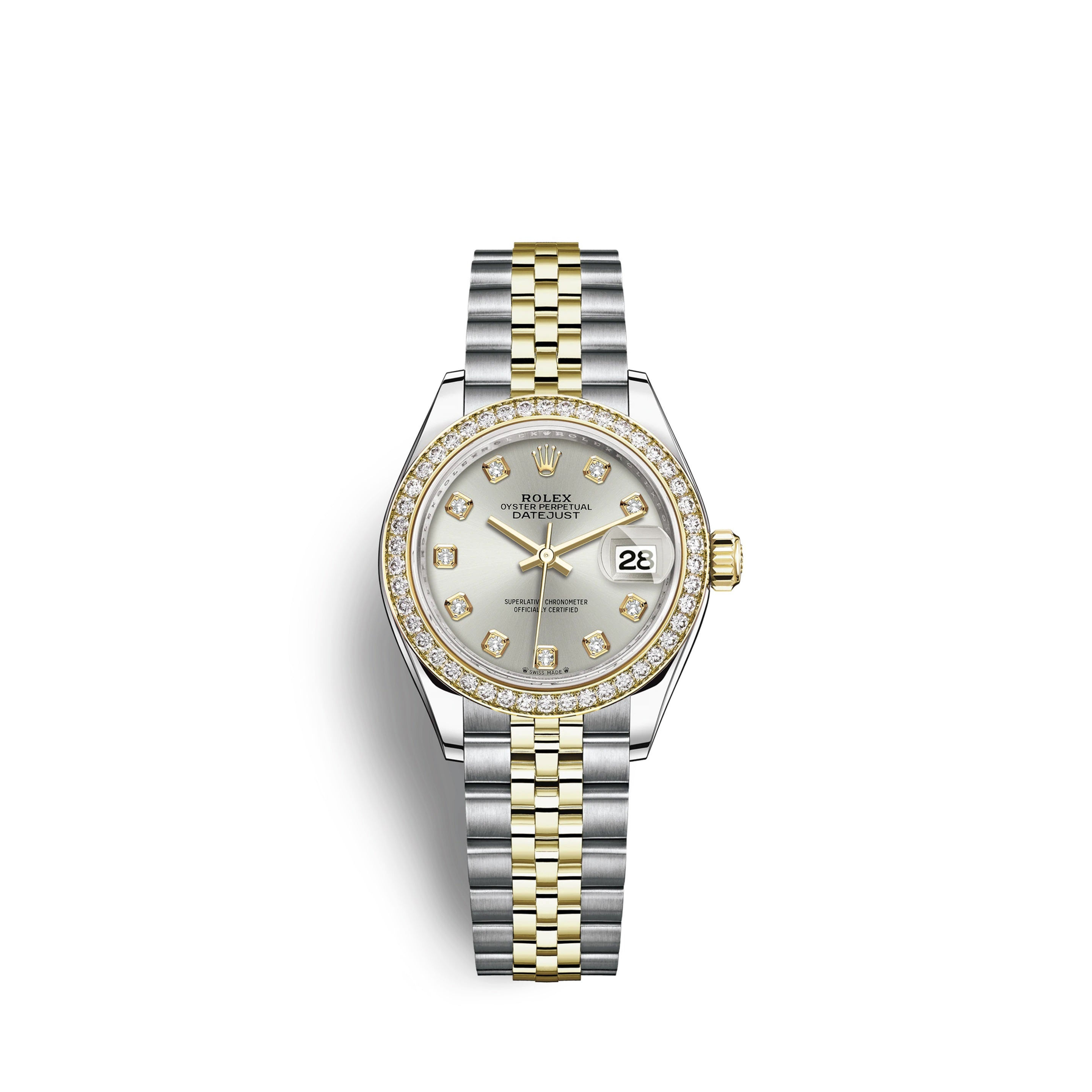 Rolex Lady-Datejust 28, Oystersteel and 18k Yellow Gold Ref# 279383RBR-0007