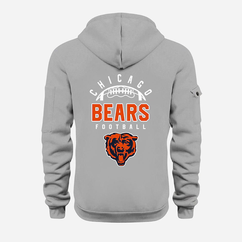 Thumbnail: Chicago Bears Grey Quarter Zip Hoodie
