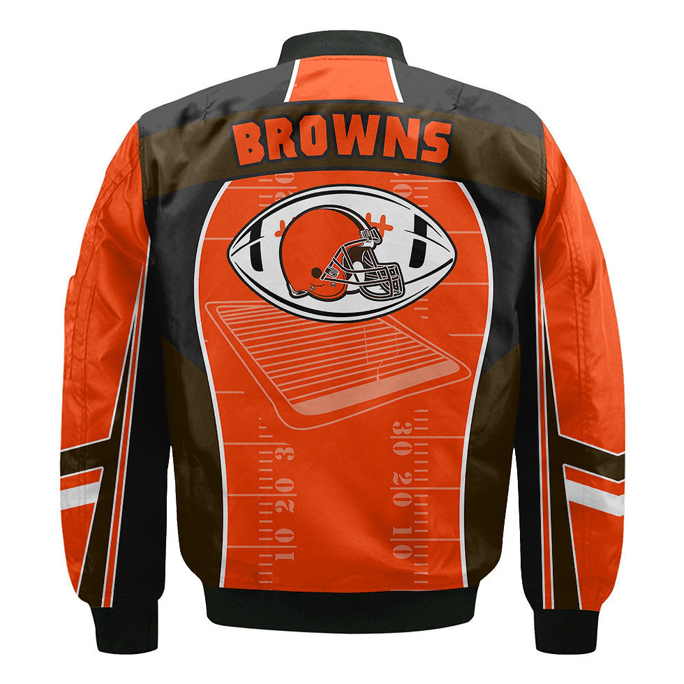 Thumbnail: Cleveland Browns Football Team 2024- 25 Classic And Modern Bomber Jacket