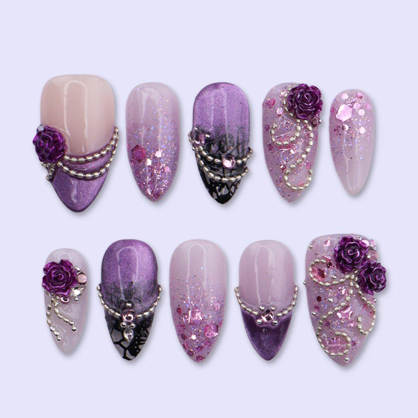 press on nails, custom nails, fake nails, Nails Art, custom nail, Gift for her