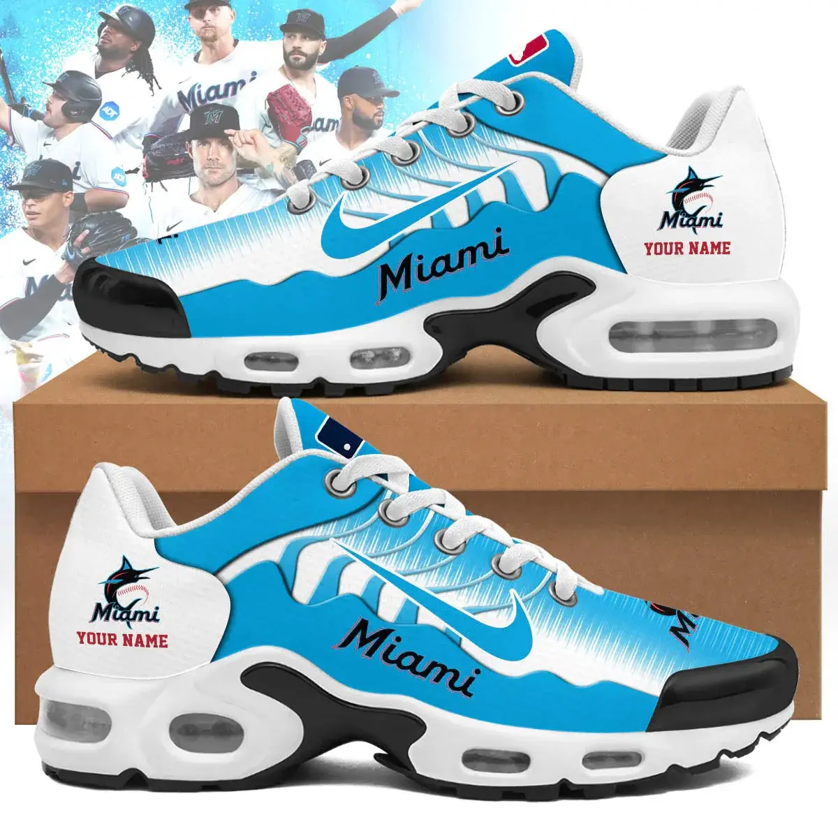 Miami Marlins Custom Air-Style Sneakers V.5