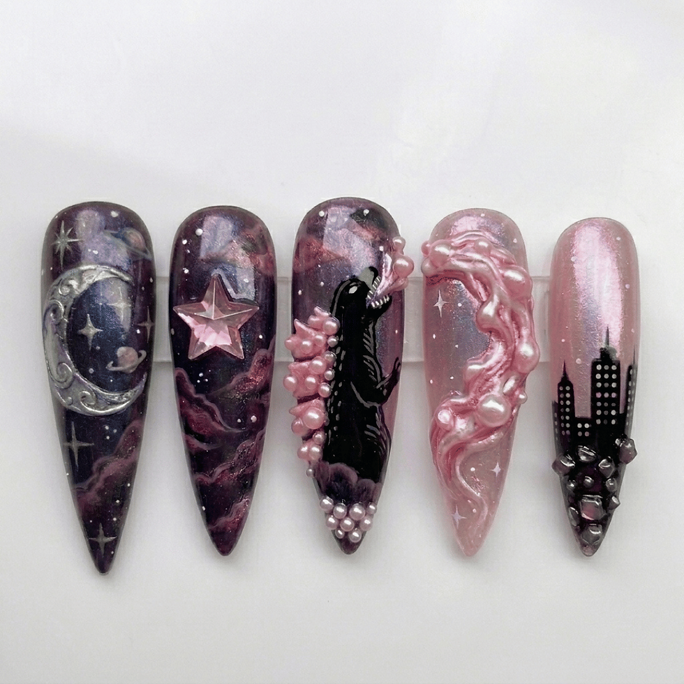 press on nails, custom press on nails, fake nails, Nails Art