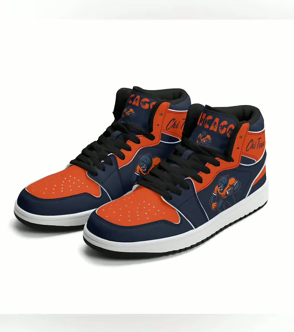 Thumbnail: Chicago Football Team Shoes for Men & Women Team Themed Basketball Sport Shoes C