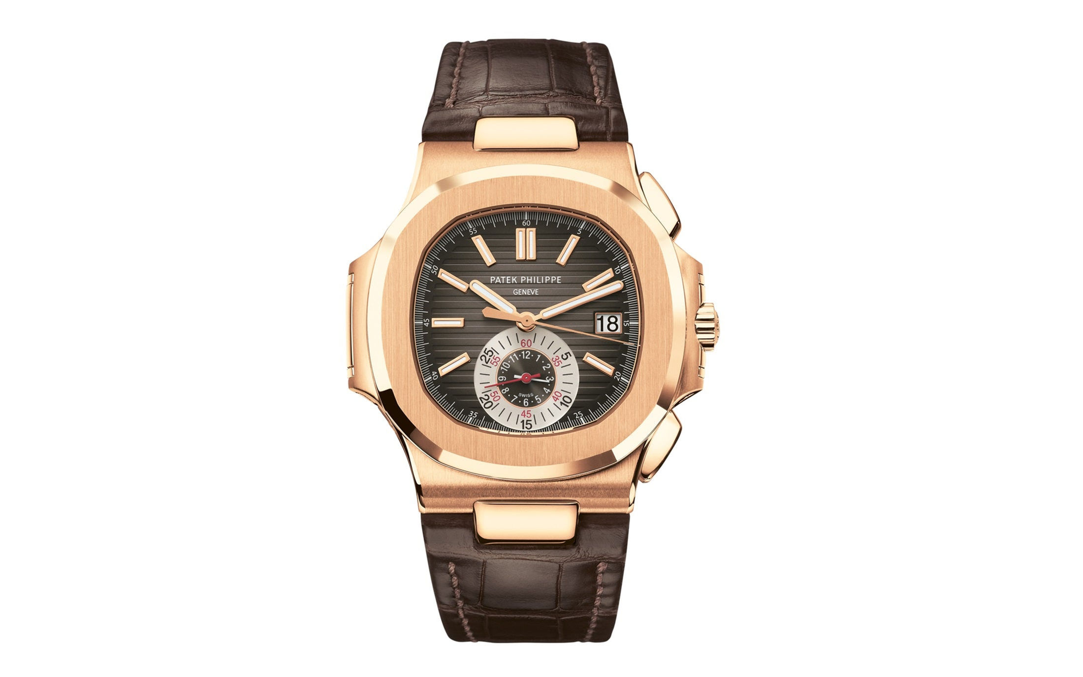 Patek Philippe Nautilus Flyback Chronograph, Rose Gold, 40.5 mm Ref# 5980R-001