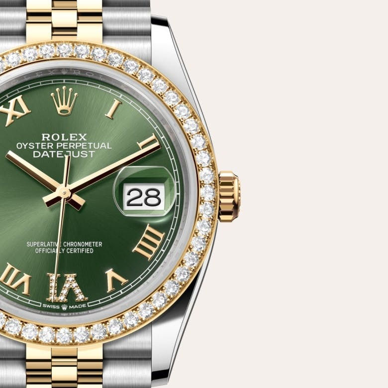 Thumbnail: Rolex Datejust 36 36 mm, Oystersteel, yellow gold & diamonds Ref# 126283RBR-0011