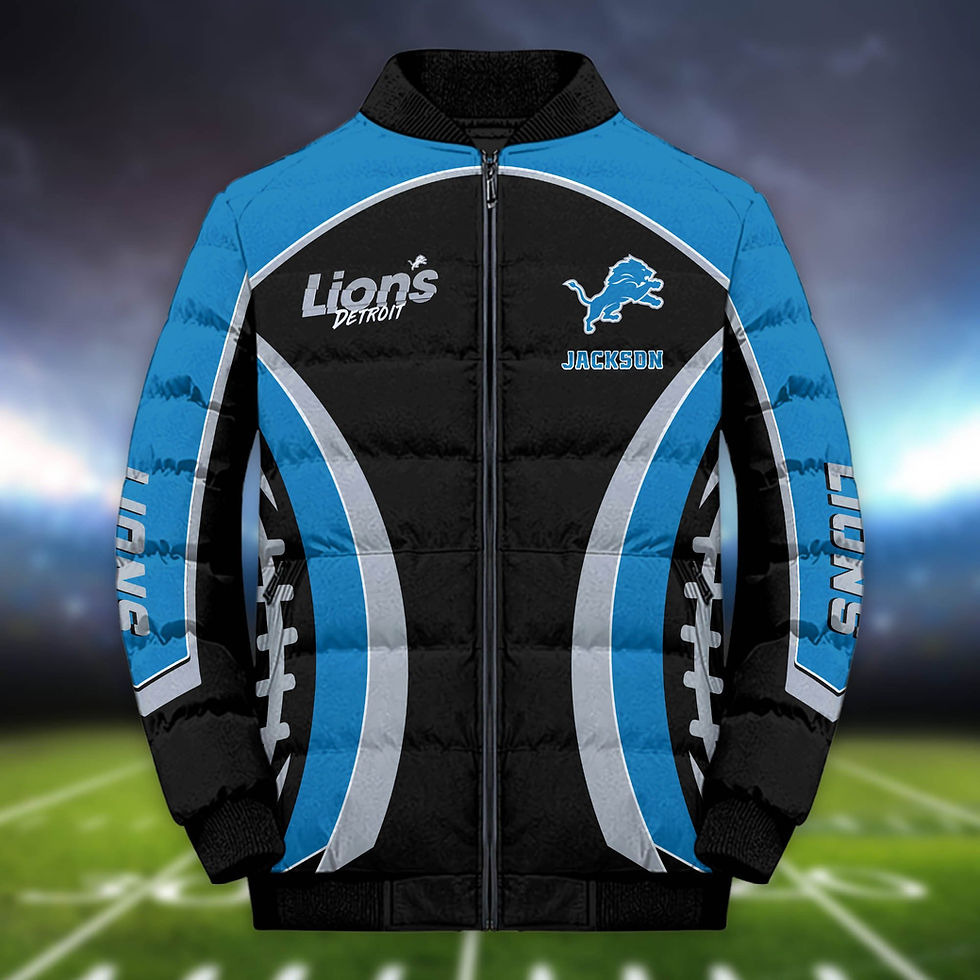 Thumbnail: Detroit Lions Personalized Outdoor Coat Puffer Jacket ETHY-61603