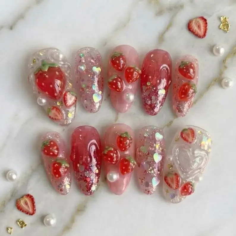press on nails, custom press on nails, fake nails, Nails Art