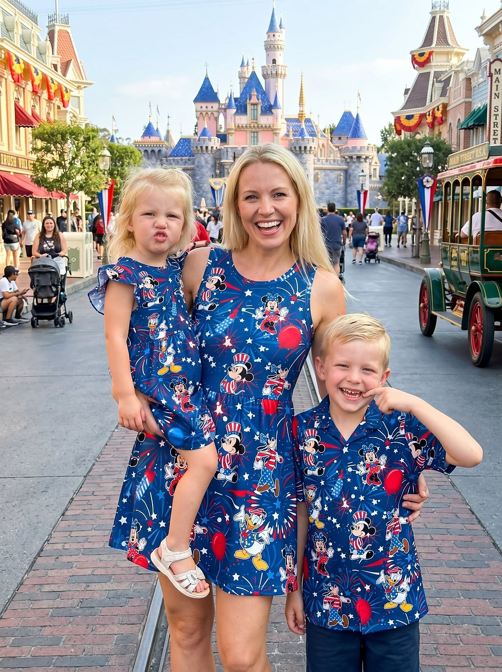 Thumbnail: Patriotic Matching Family Set, Vacation Outfit, Trip Clothes