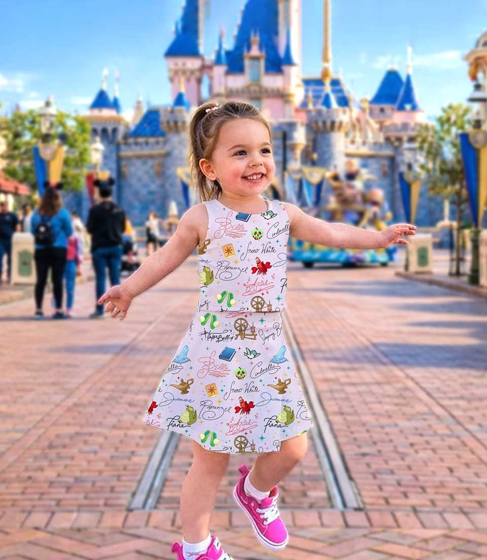 Thumbnail: Princess Family Vacation Theme Park Outfit, Mom and Me Dress Matching Set