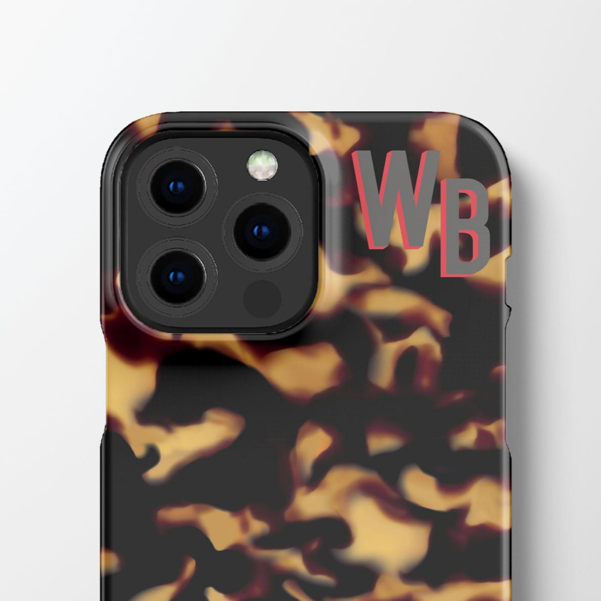 Personalized Tortoise Monogram Phone Case | Custom Initial T Tortoise Monog [12]