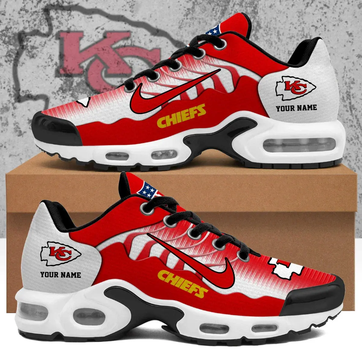 Kansas City Chiefs Custom Air-Style Sneakers V.3