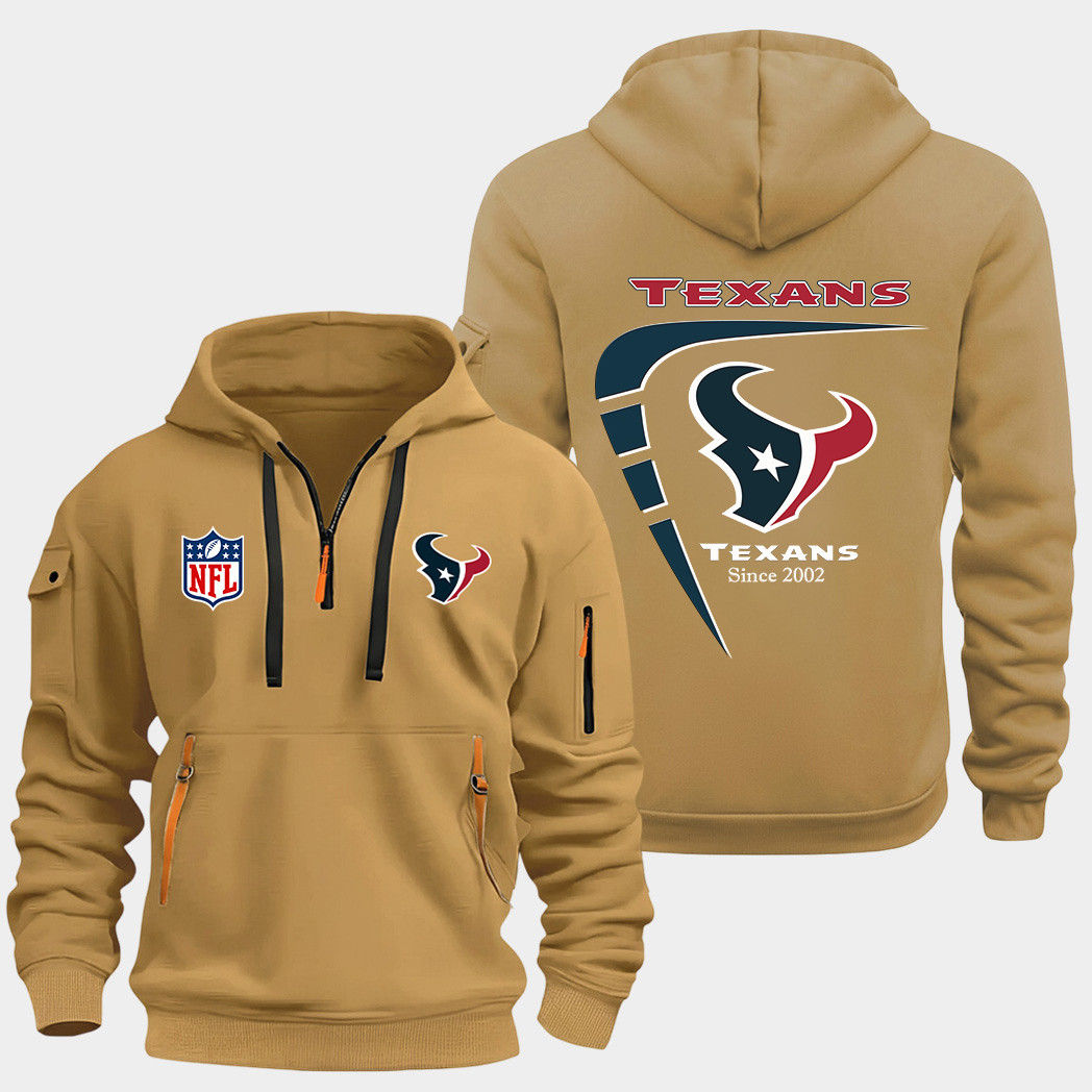Houston Texans Gold Quarter Zip Hoodie