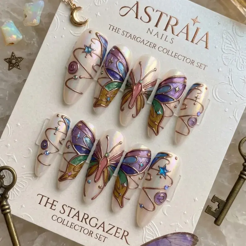 Thumbnail: press on nails, custom press on nails, fake nails, Nails Art