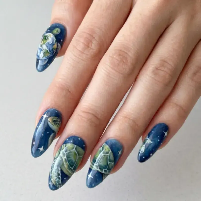 Thumbnail: press on nails, custom press on nails, fake nails, Nails Art