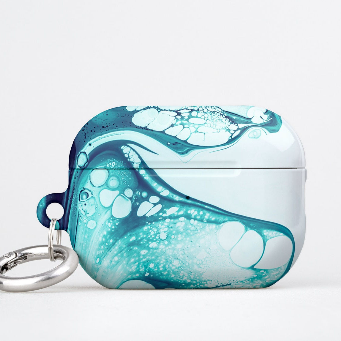 Fluid Art AirPods Case Turquoise AirPod Pro Case Blue and White AirPod Pro 2 Cas