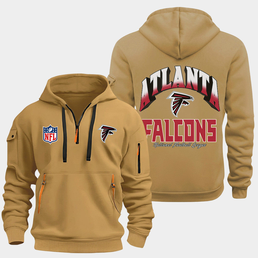 Atlanta Falcons Gold Quarter Zip Hoodie