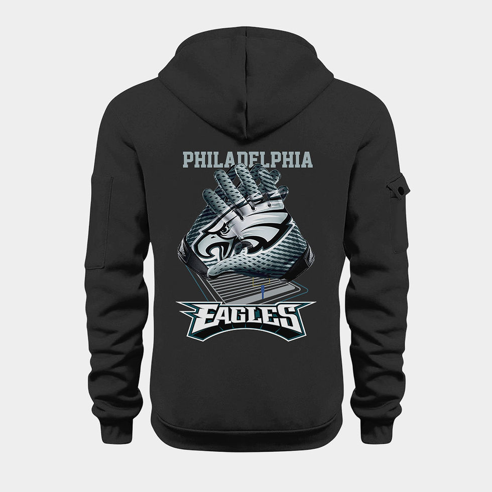 Thumbnail: Philadelphia Eagles Black Quarter Zip Hoodie