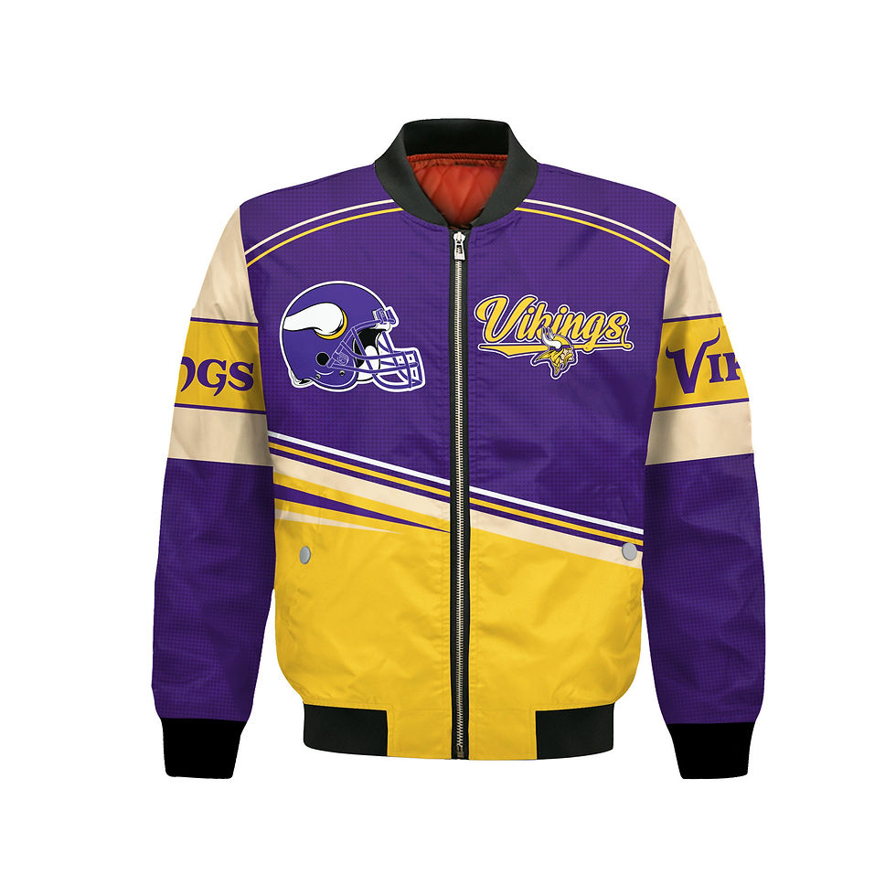 Thumbnail: Minnesota Vikings Football Team 2024- 25 Dare To Be Different Bomber Jacket