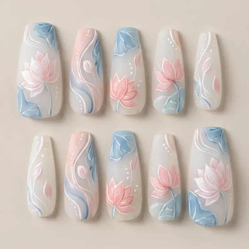 press on nails, custom press on nails, fake nails, Nails Art