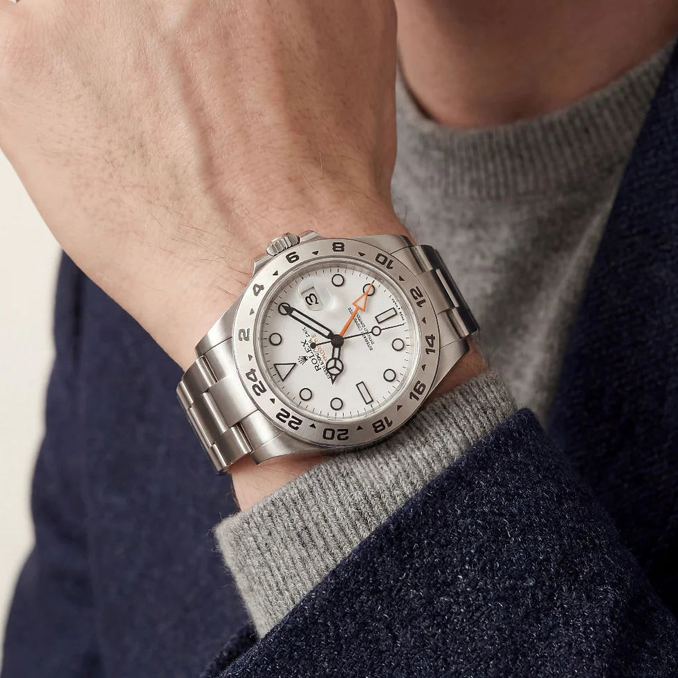 Thumbnail: Rolex Adventure Automatic Men’s Watch With Fixed Bezel And High-Visibility Dial