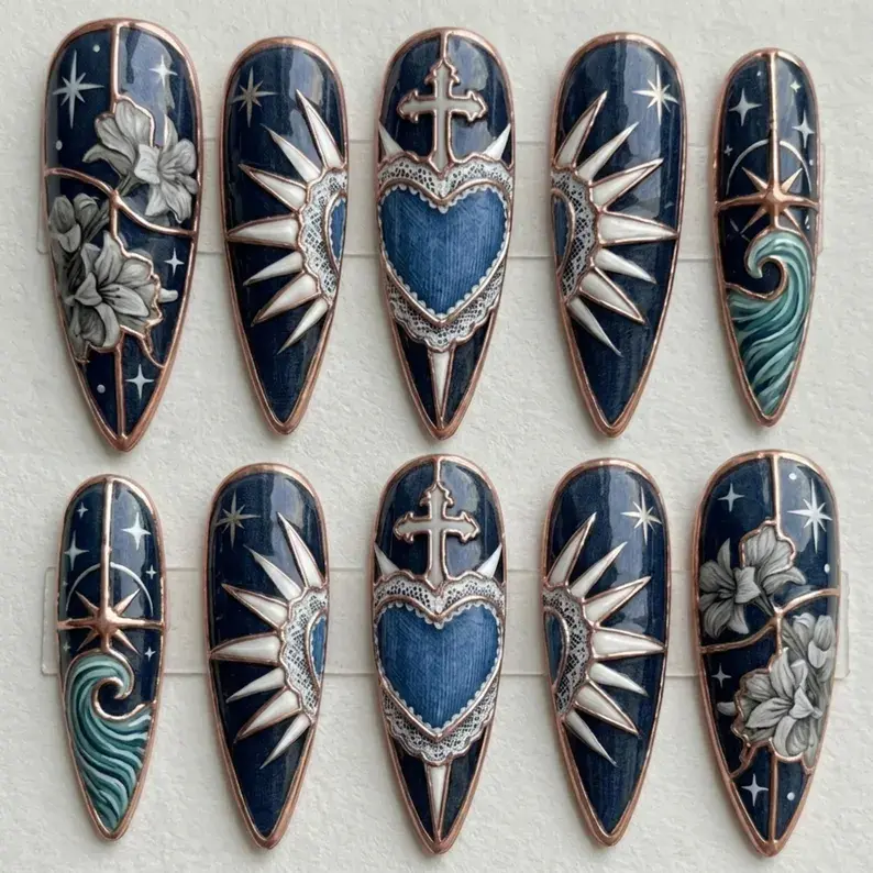 press on nails, custom press on nails, fake nails, Nails Art