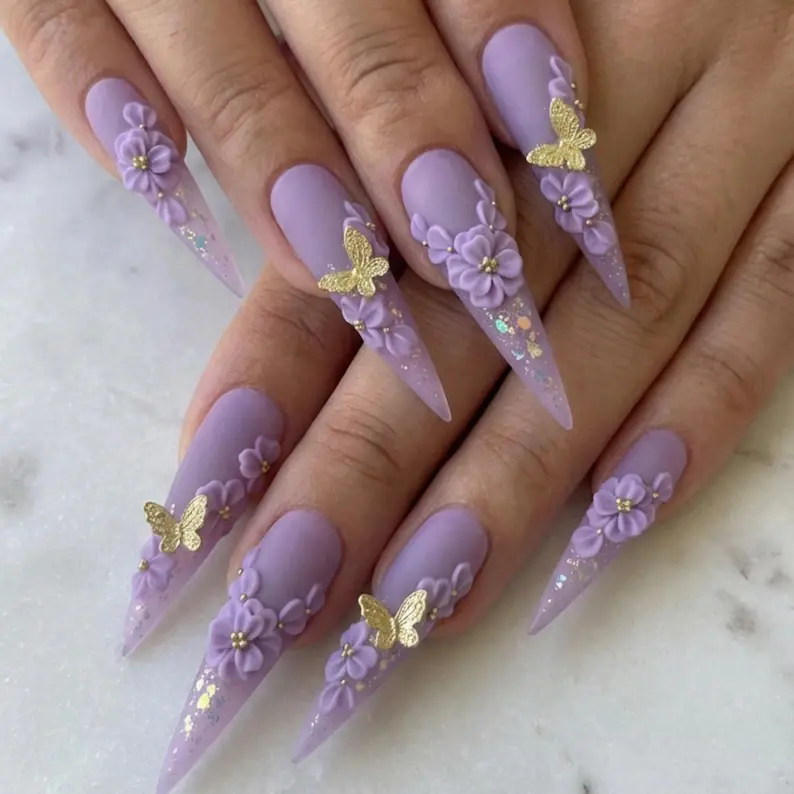 Thumbnail: press on nails, custom press on nails, fake nails, Nails Art