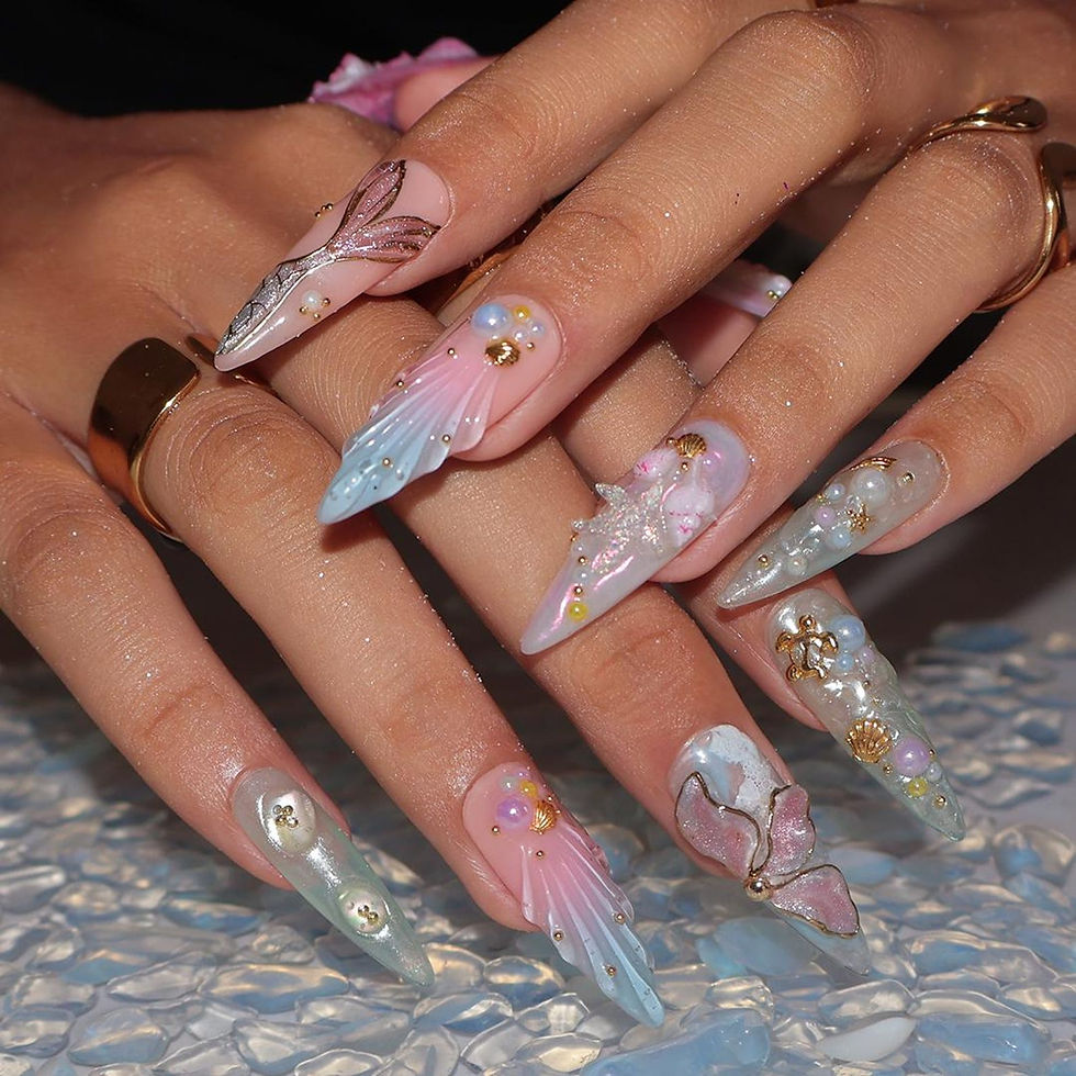 Thumbnail: press on nails, custom press on nails, fake nails, Nails Art