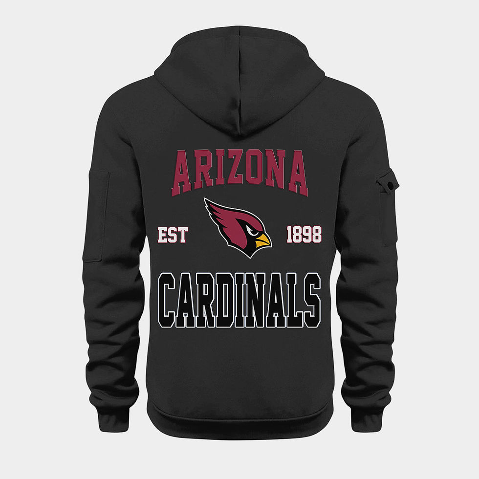 Thumbnail: Arizona Cardinals Black Quarter Zip Hoodie
