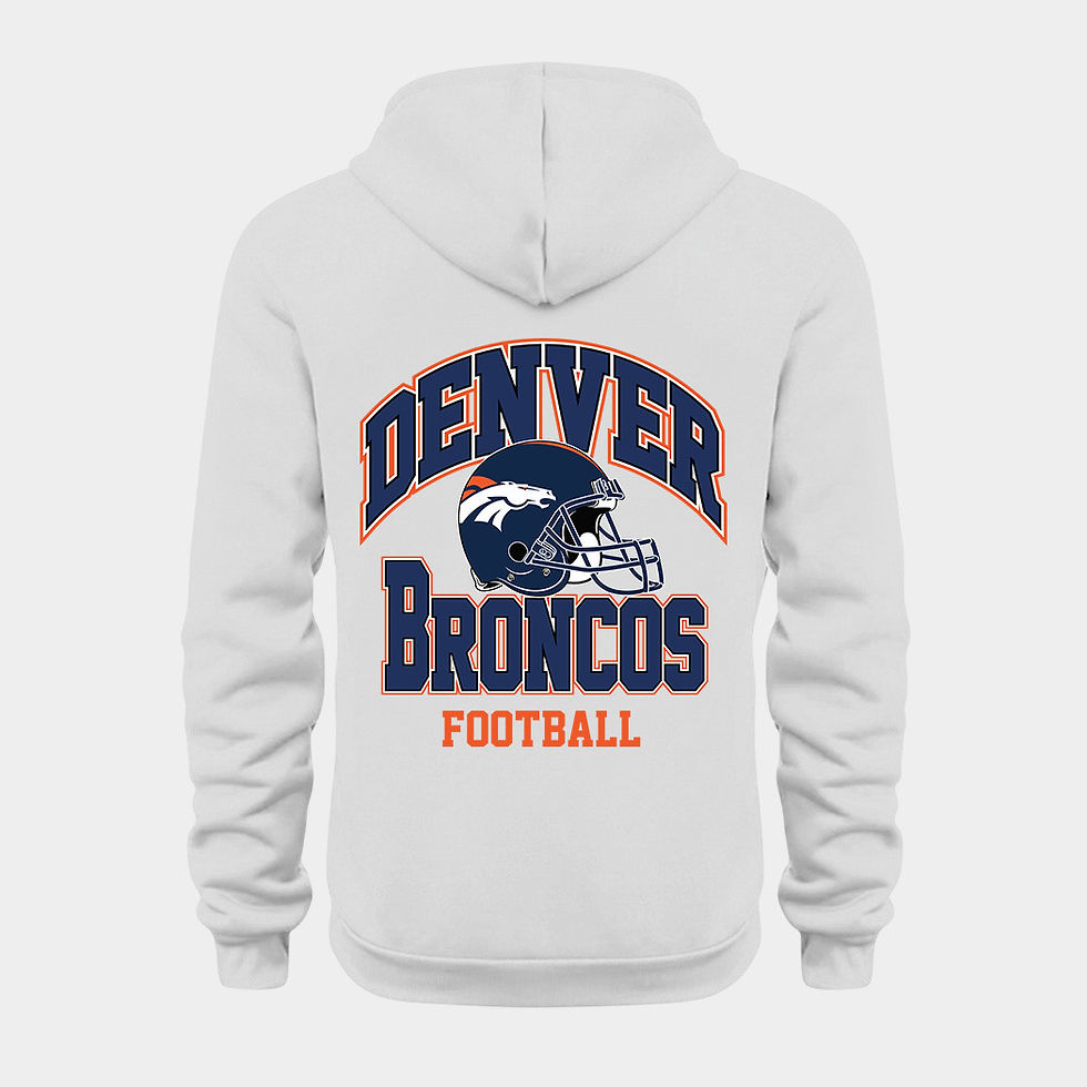 Thumbnail: Denver Broncos White Quarter Zip Hoodie