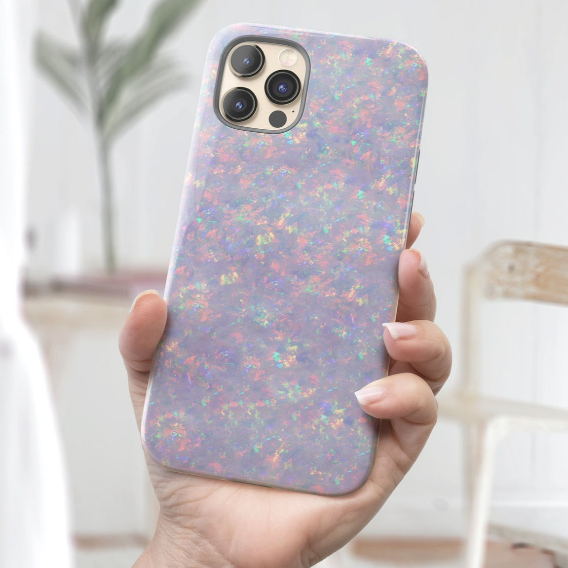 Opal Phone Case iPhone 13 Pro Case Iridescent iPhone 12 Mini Case Printed Opal T