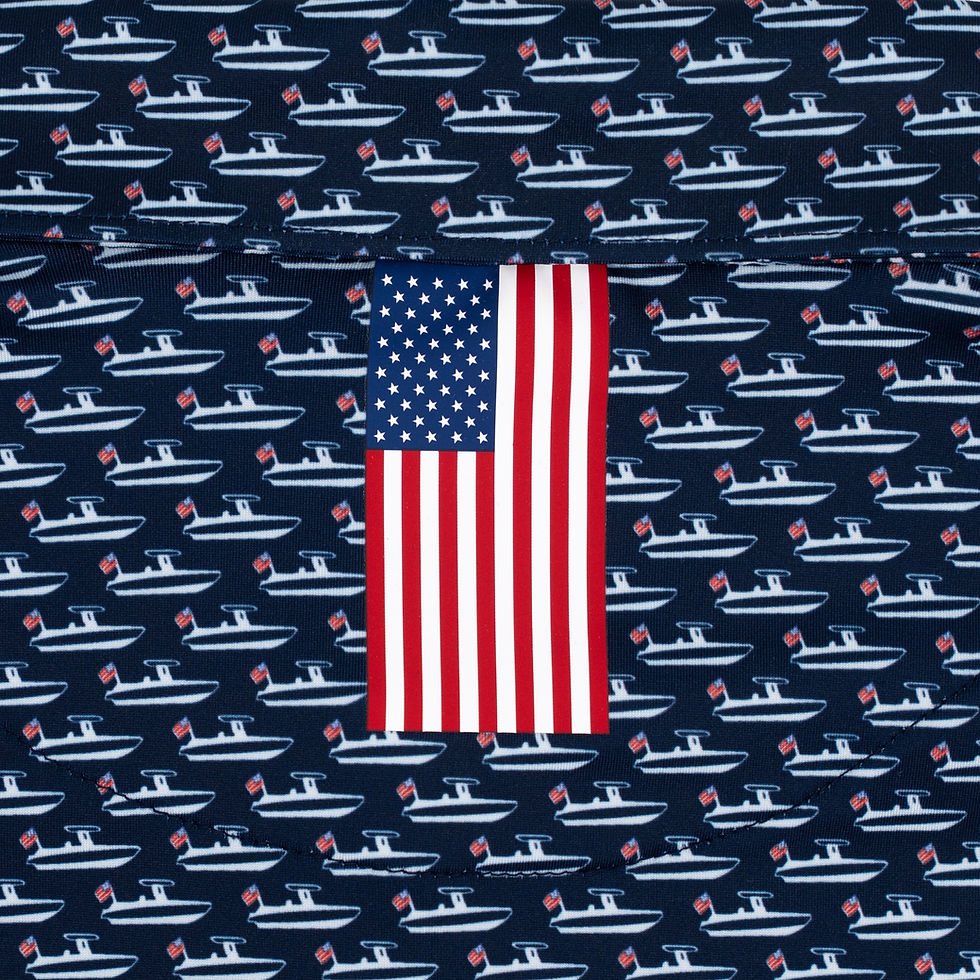 Thumbnail: Rhoback The Skipper Short Sleeve Performance Polo - Fleet Navy/White