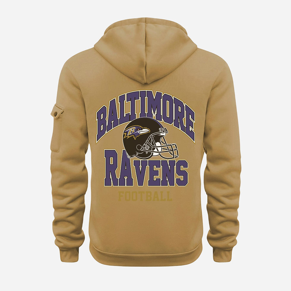 Thumbnail: Baltimore Ravens Gold Quarter Zip Hoodie