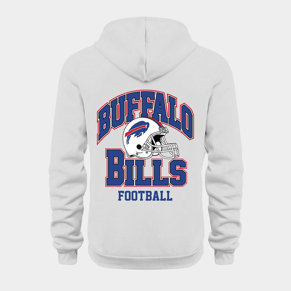 Thumbnail: Buffalo Bills White Quarter Zip Hoodie