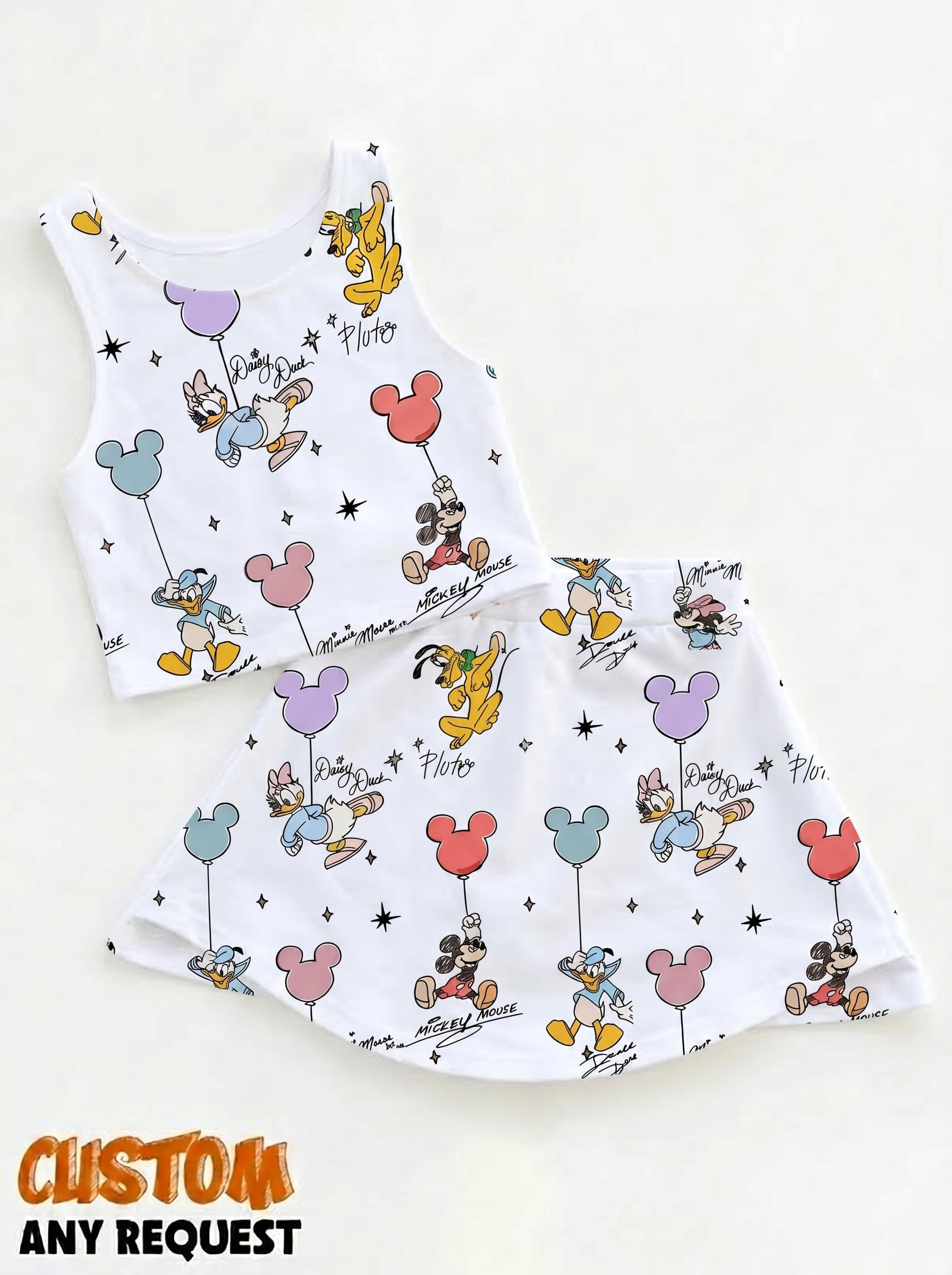 Mouse And Friends Balloon Athletic, Matching Activewear Set