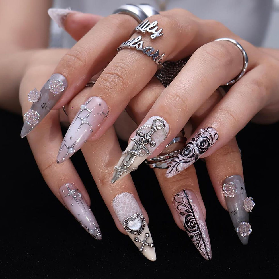 Thumbnail: press on nails, custom nails, fake nails, Nails Art, custom nail
